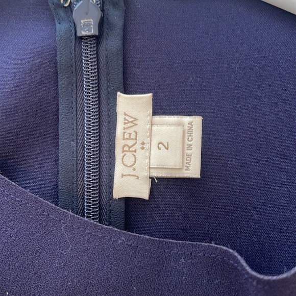 J. Crew Navy Blue Scallop Dress - Picture 4 of 5